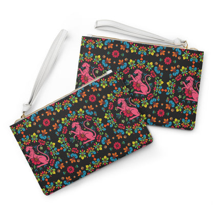 Clutch Bag, Virgo, Zodiac v3, Flower Pattern