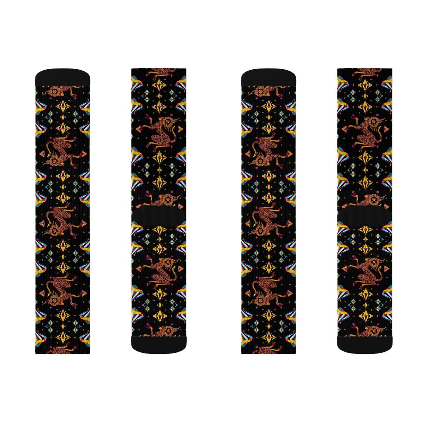 Sublimation Socks, Virgo, Zodiac v3, Jewel Pattern