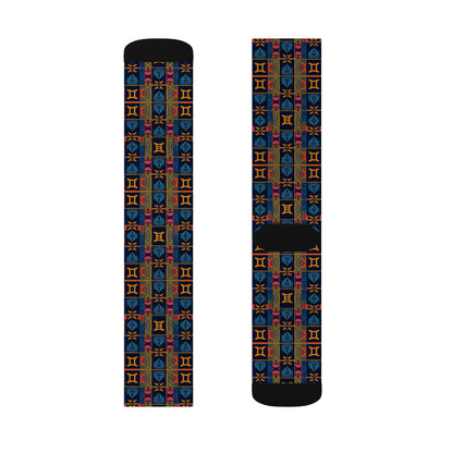Sublimation Socks, Gemini, Zodiac v2, Shapes Pattern