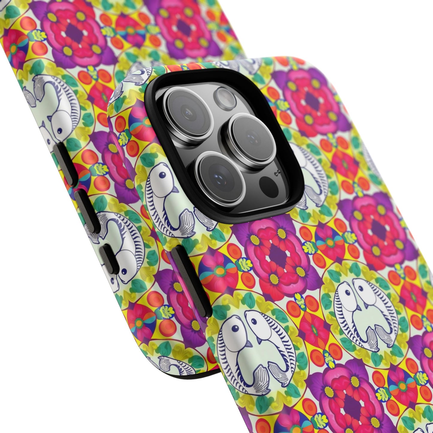 Tough Cases, Pisces, Zodiac v2, Flower Pattern