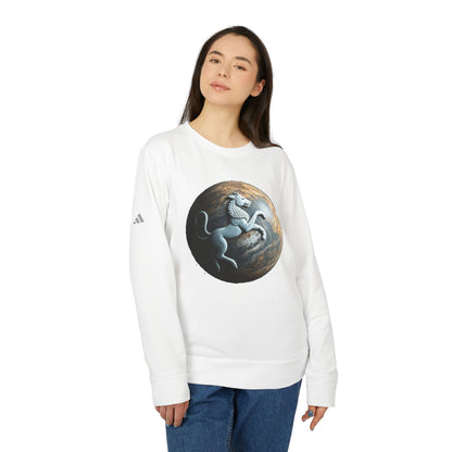 Adidas, Unisex Fleece Crewneck Sweatshirt, Aquarius, Planet Animal, Zodiac