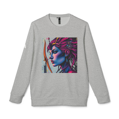 Adidas, Unisex Fleece Crewneck Sweatshirt, Sagittarius, Pop Art v1, Zodiac