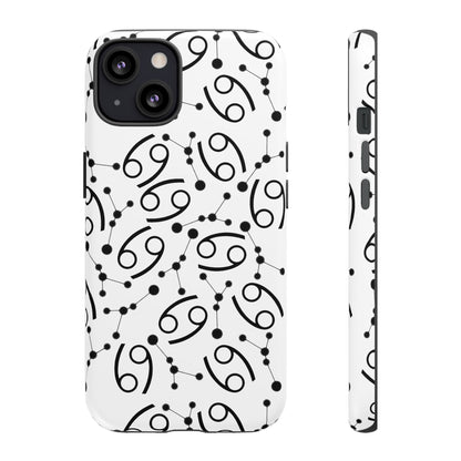 Tough Cases with the Cancer Zodiac sign for iPhone, Samsung Galaxy, and Google Pixel devices