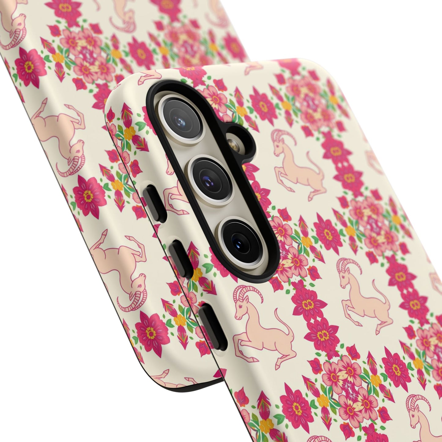 Tough Cases, Capricorn, Zodiac v3, Flower Pattern