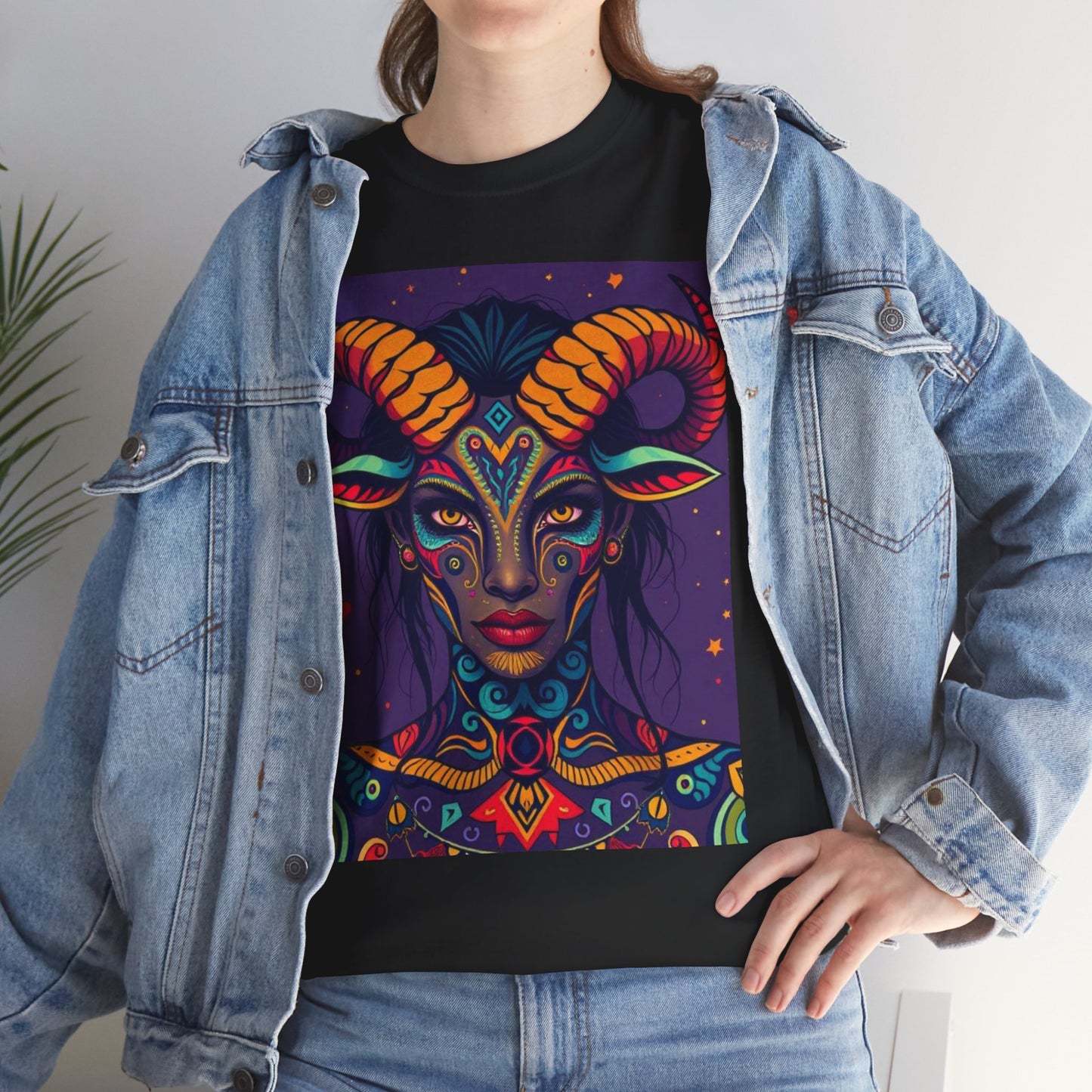 Unisex Heavy Cotton T-Shirt, Taurus, Zodiac v3, Sexy Art