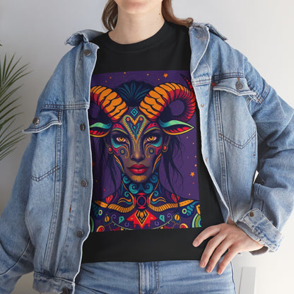 Unisex Heavy Cotton T-Shirt, Taurus, Zodiac v3, Sexy Art