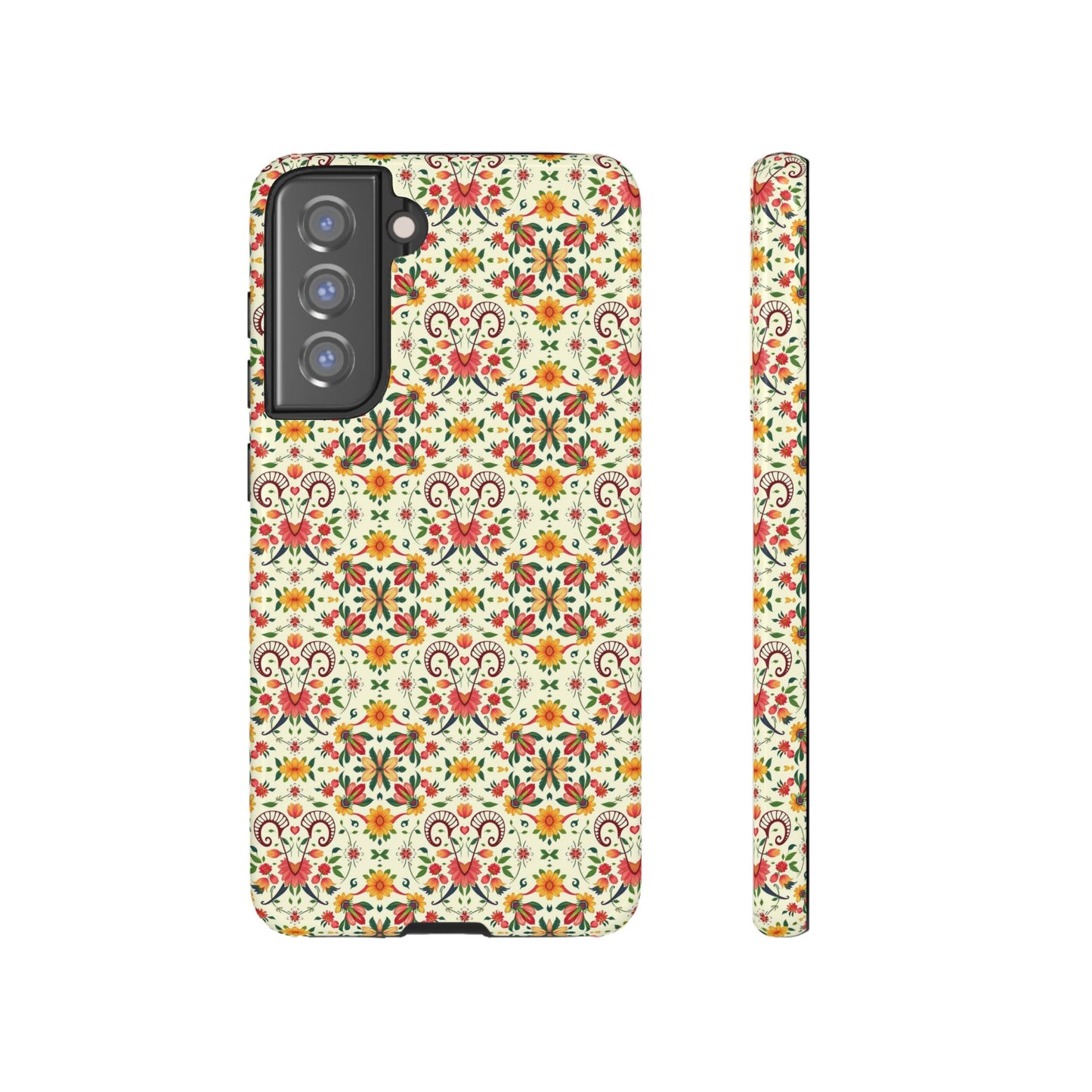 Tough Cases, Aries, Zodiac, Flower Pattern
