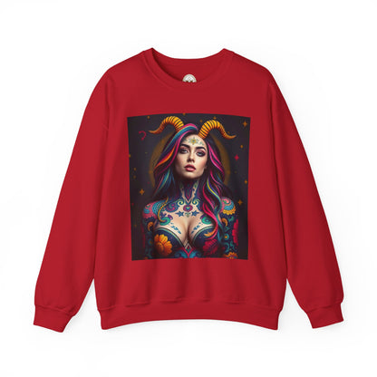Unisex Heavy Blend™ Crewneck Sweatshirt, Capricorn, Zodiac v3, Sexy Pattern