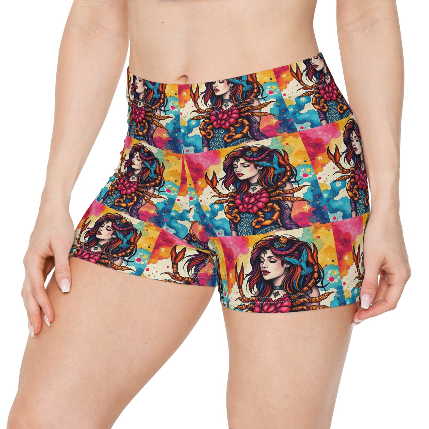 Women's Shorts, (AOP), Scorpio, Zodiac, Sexy Pattern