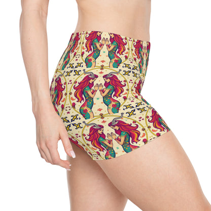 Women's Shorts, (AOP), Gemini, Zodiac, Sexy Pattern