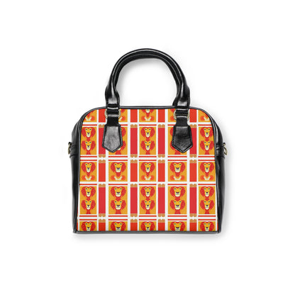 Shoulder Handbag, Leo, Zodiac v3, Shapes Pattern