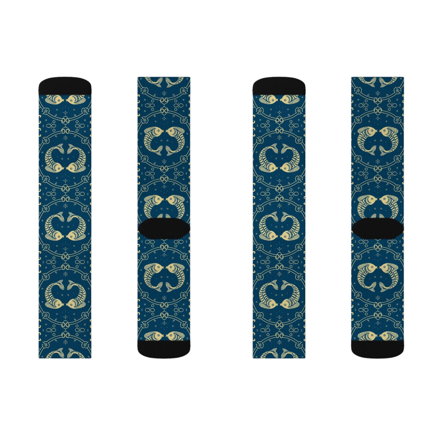 Sublimation Socks, Pisces, Zodiac, Pattern