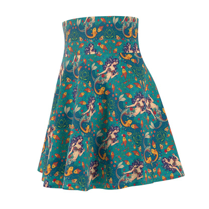 Women's Skater Skirt, (AOP), Pisces, Zodiac v1, Sexy Pattern