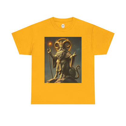 Unisex Heavy Cotton T-Shirt, Taurus God, Zodiac Design