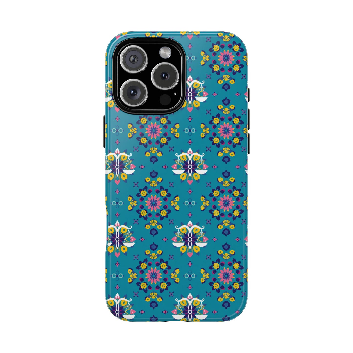 Tough Cases, Libra, Zodiac v2, Flower Pattern