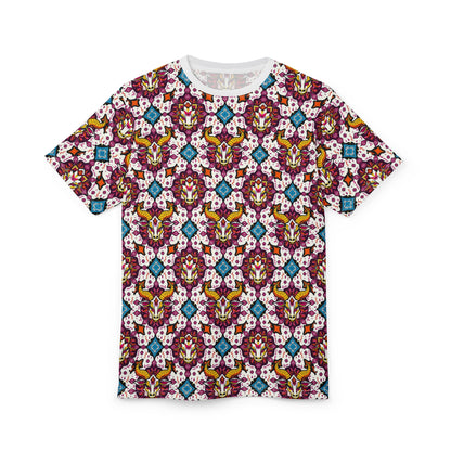 Unisex Cut & Sew T-Shirt, (AOP), Taurus, Zodiac v1, Jewels Pattern