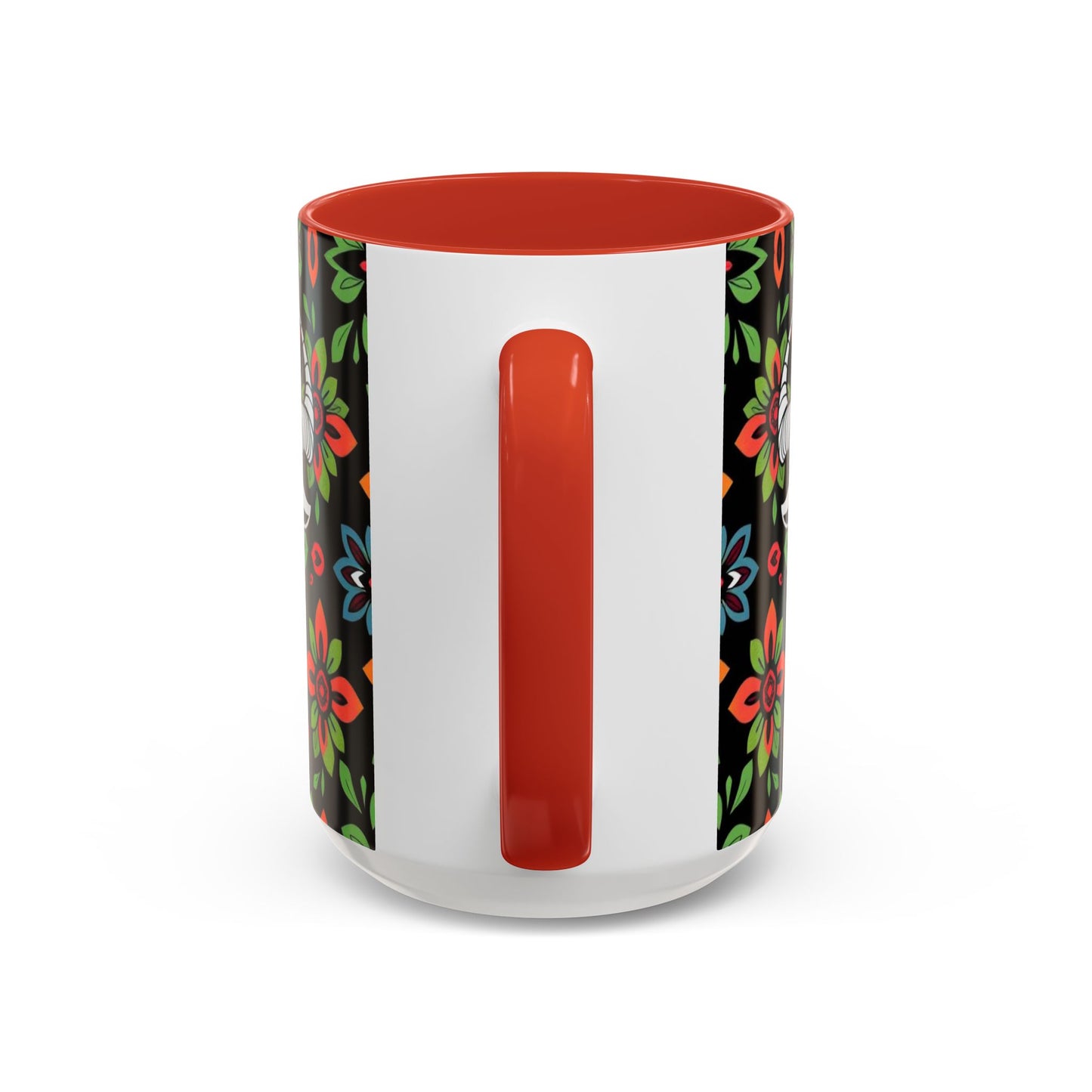 Accent Coffee Mug, Taurus, Zodiac v2. Flower Pattern, (11, 15oz)