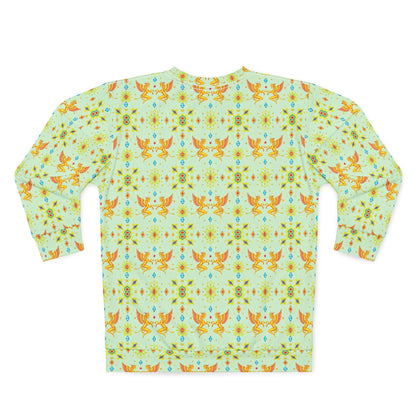 Unisex Sweatshirt (AOP), Gemini, Zodiac v3, Jewel Pattern