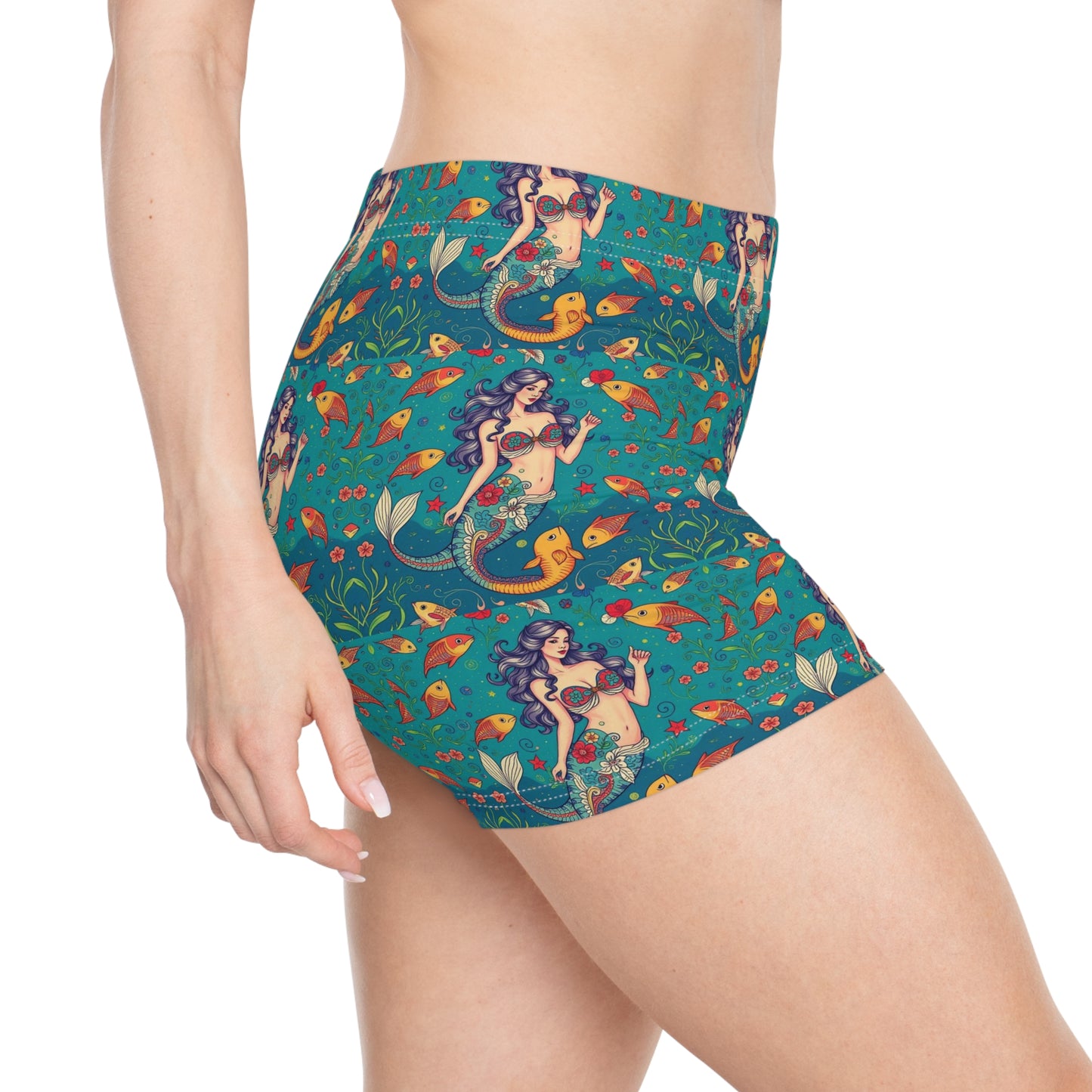 Women's Shorts, (AOP), Pisces, Zodiac v2, Sexy Pattern