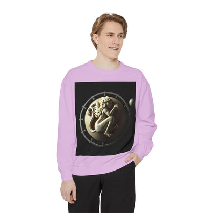 Garment-Dyed Sweatshirt, Unisex, Space Symbol Design, Virgo