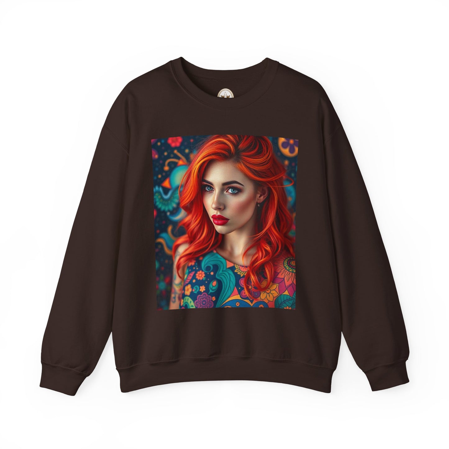 Unisex Heavy Blend™ Crewneck Sweatshirt, Aquarius, Zodiac v1, Sexy Pattern
