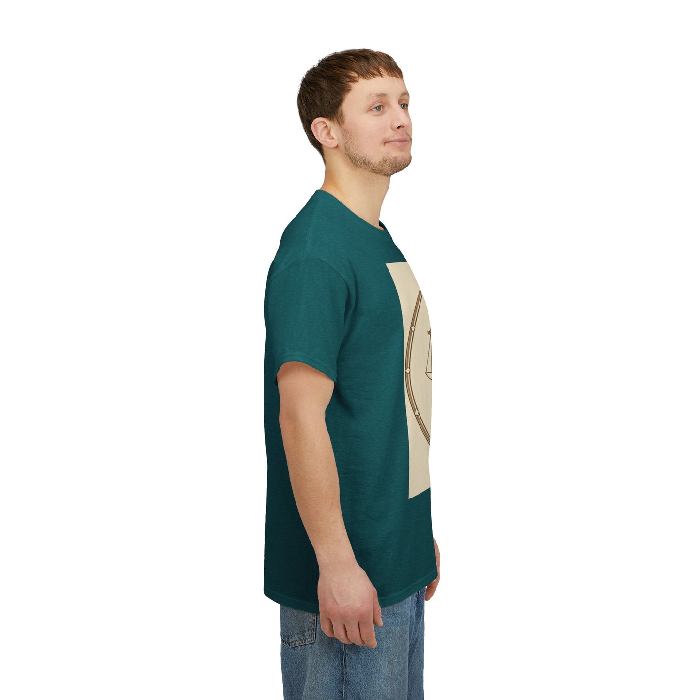Unisex Heavy Cotton T-Shirt, Libra Goddess v1, Zodiac Design