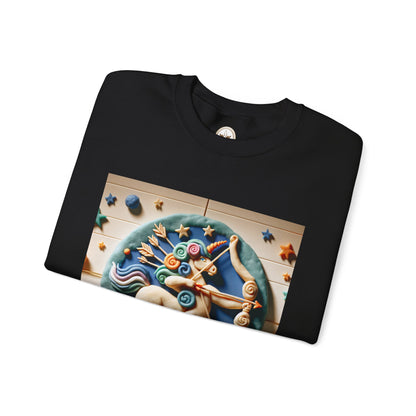 Unisex Heavy Blend™ Crewneck Sweatshirt, Colorful Horse, Sagittarius Zodiac Design