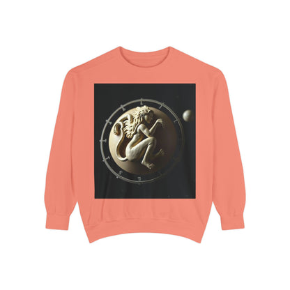 Garment-Dyed Sweatshirt, Unisex, Space Symbol Design, Virgo