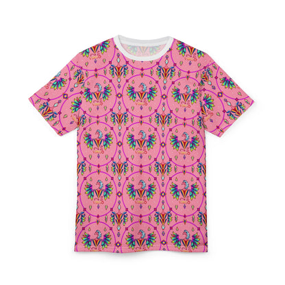 Unisex Cut & Sew T-Shirt, (AOP), Virgo, Zodiac v2, Jewels Pattern