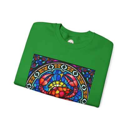 Unisex Heavy Blend™ Crewneck Sweatshirt, Glass 1, Cancer Zodiac Design
