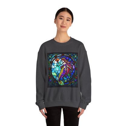 Unisex Heavy Blend™ Crewneck Sweatshirt, Glass, Aquarius Zodiac Design