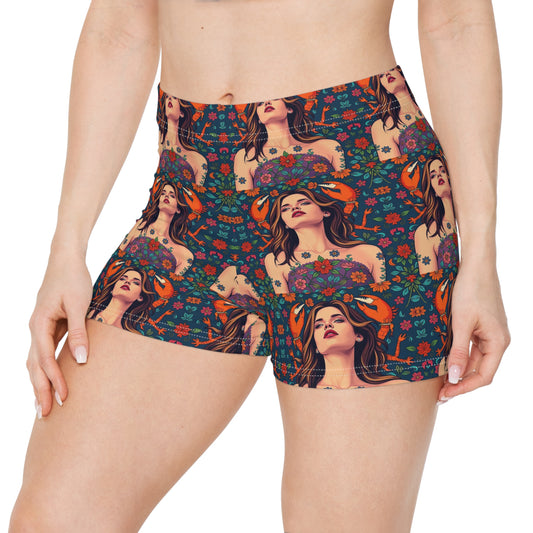 Women's Shorts, (AOP), Cancer, Zodiac v3, Sexy Pattern