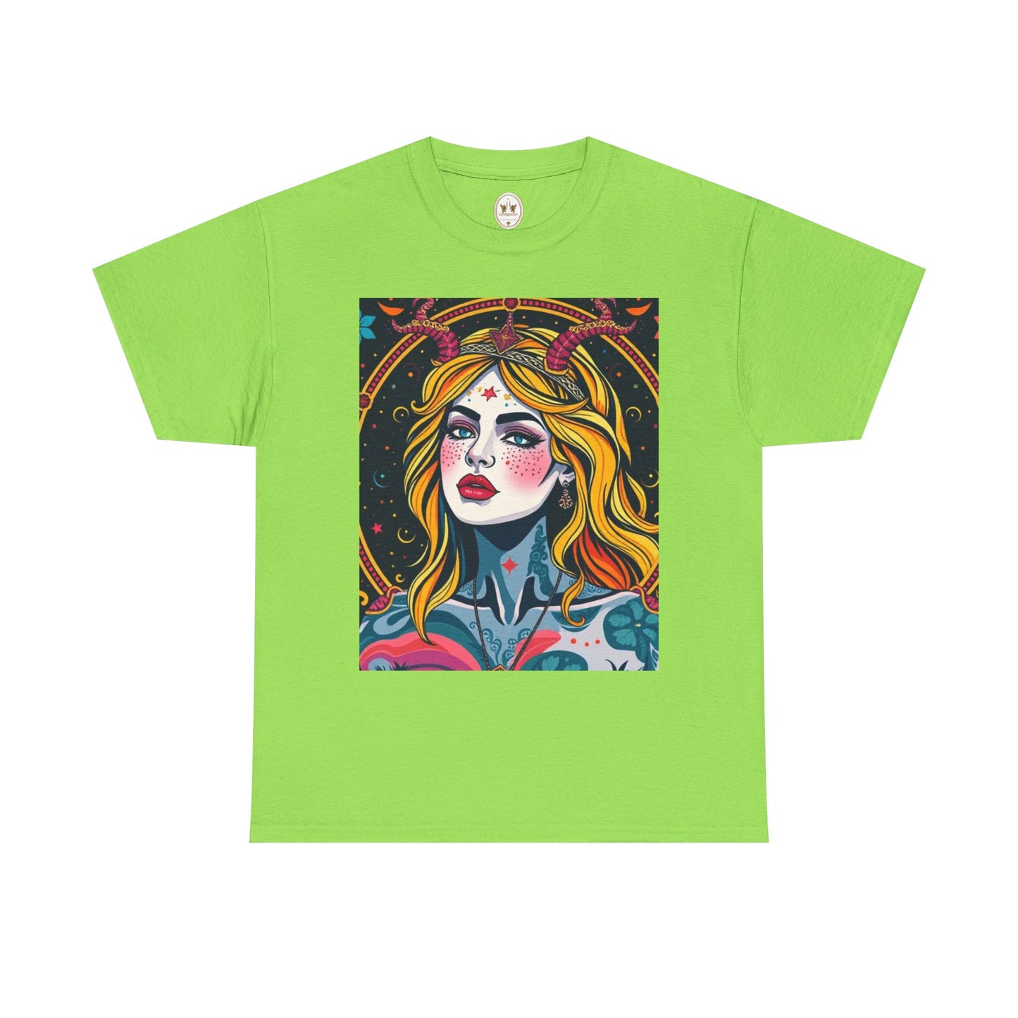 Unisex Heavy Cotton T-Shirt, Virgo, Zodiac v2, Sexy Art