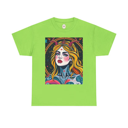 Unisex Heavy Cotton T-Shirt, Virgo, Zodiac v2, Sexy Art