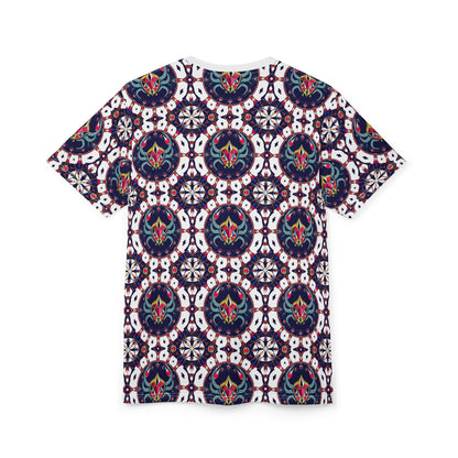 Unisex Cut & Sew T-Shirt, (AOP), Scorpio, Zodiac v4, Jewels Pattern