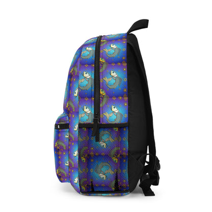 Backpack, Pisces, Zodiac, Metal Pattern